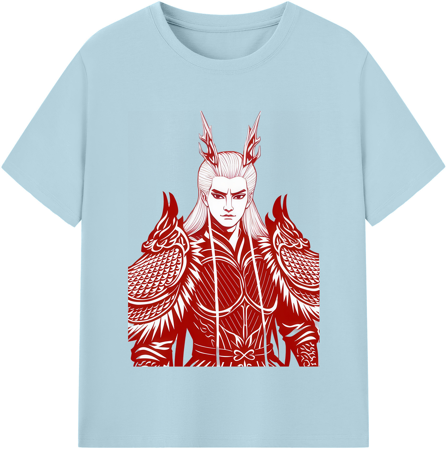 （画像用） Ne Zha 2 ナタ 魔童の大暴れ 綿100％半袖Tシャツ（フロントプリント）